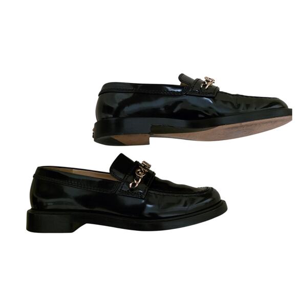 Chanel 2022 Patent Leather CC Logo Loafers Black IT 36 US 5.5 - Picture 10 of 16